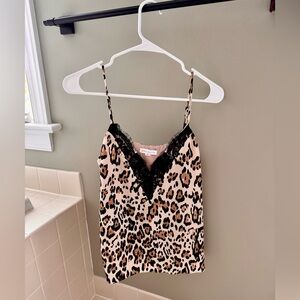 Cheetah print dressy tank top